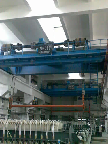 钛白粉厂水洗工段液滤机专用起重机